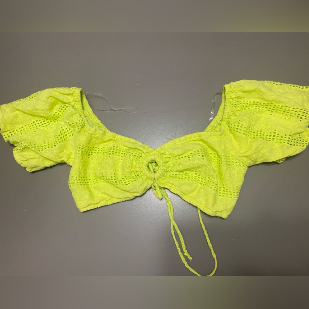 Neon Green Super Crop Top.